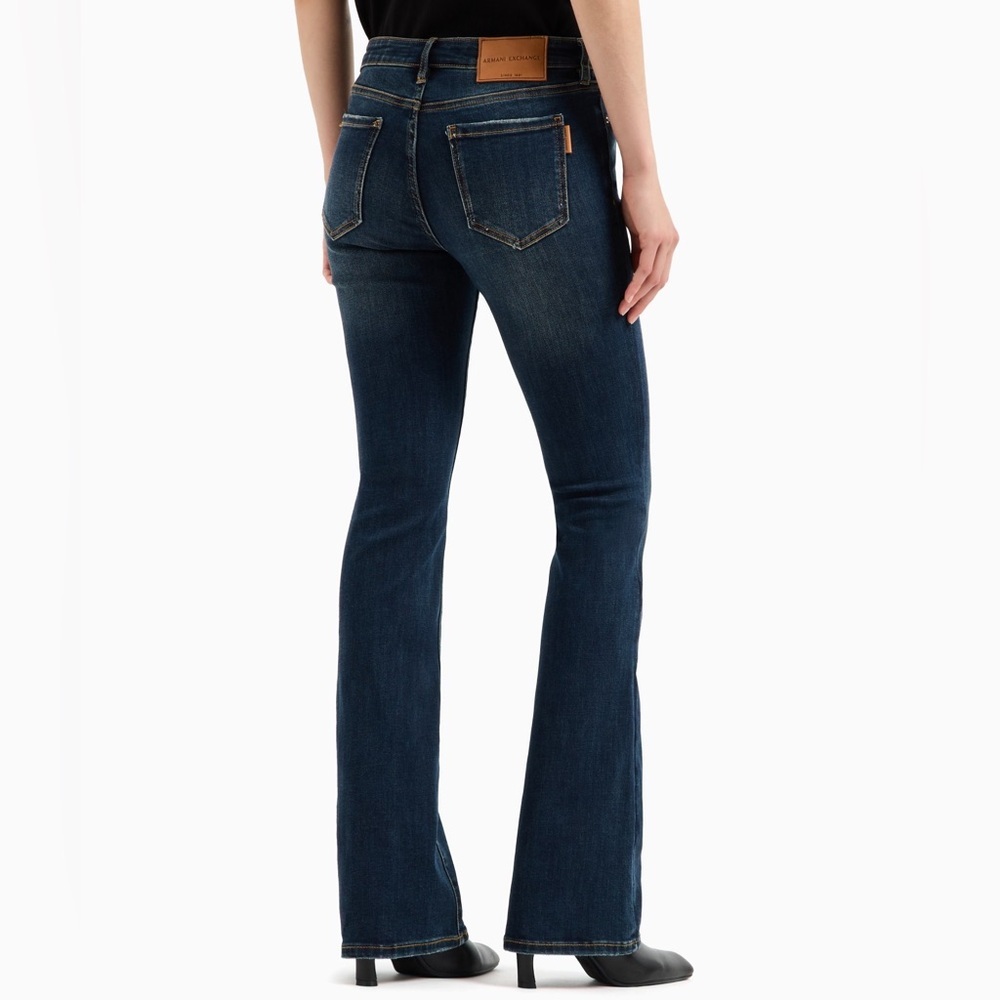 NWT A/X Armani Exchange Deep Indigo Flare Jeans Size 0
